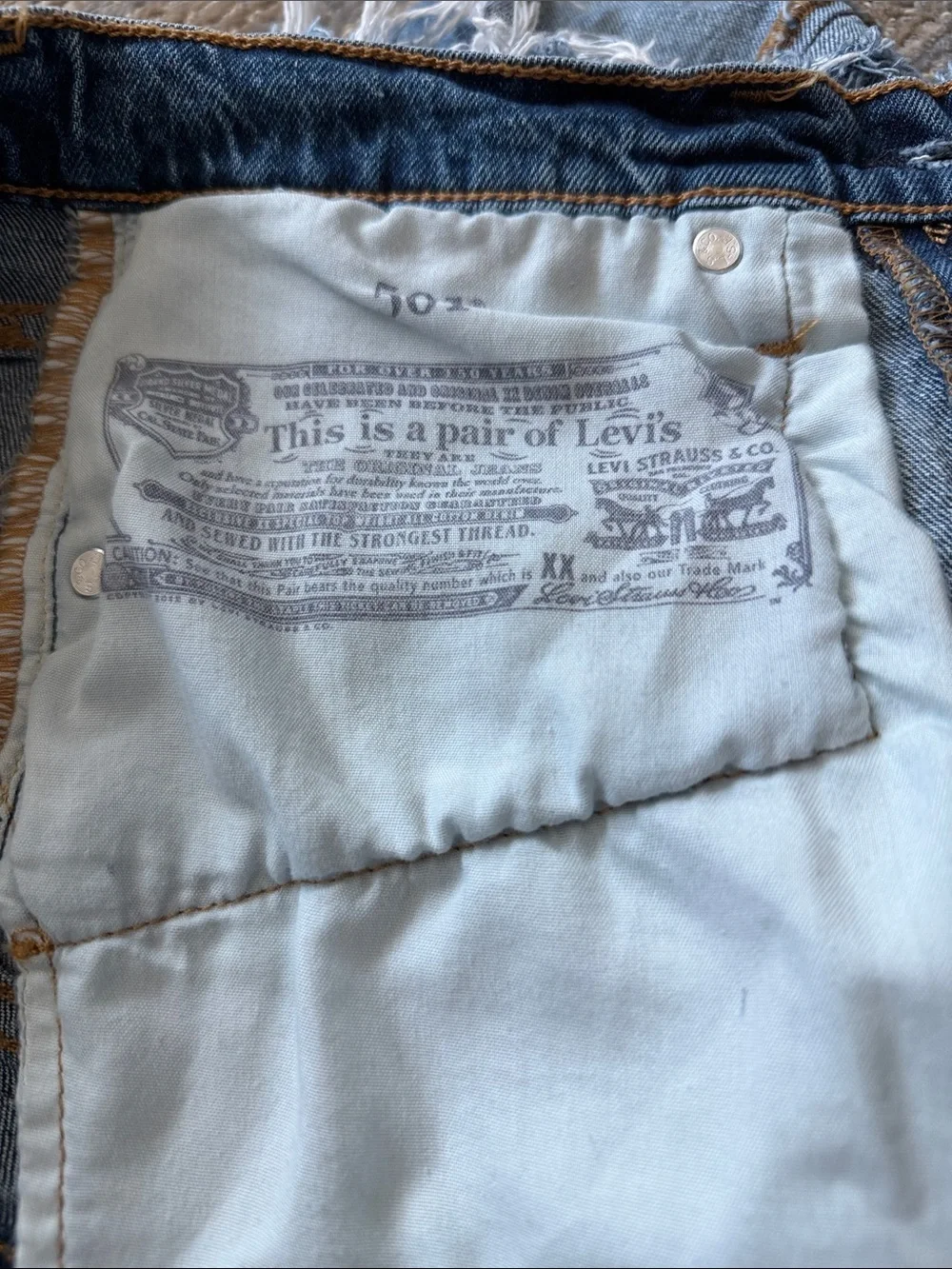 Levi's 501 button fly cutoff shorts